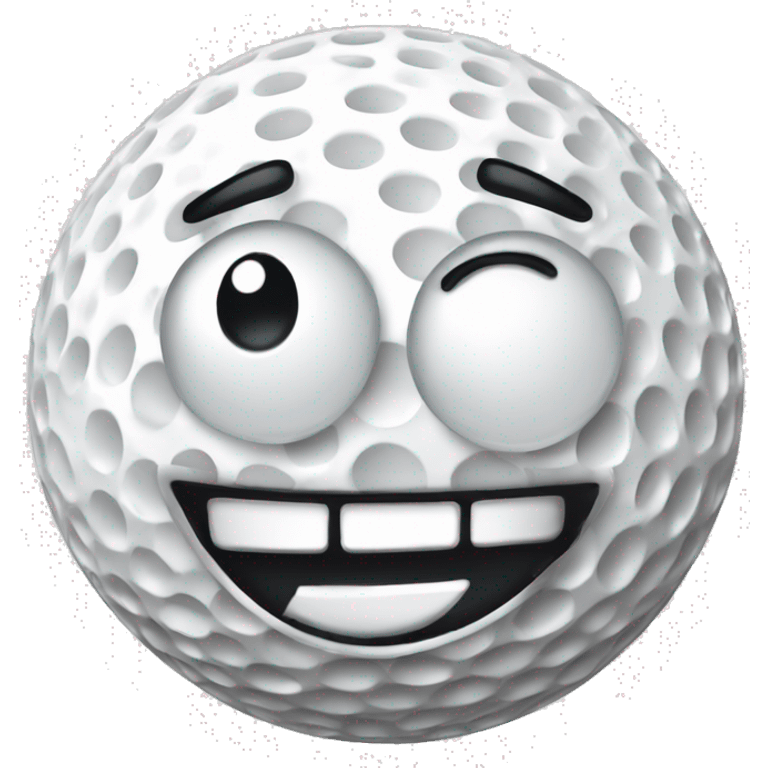 Golf ball laughing hysterically  emoji