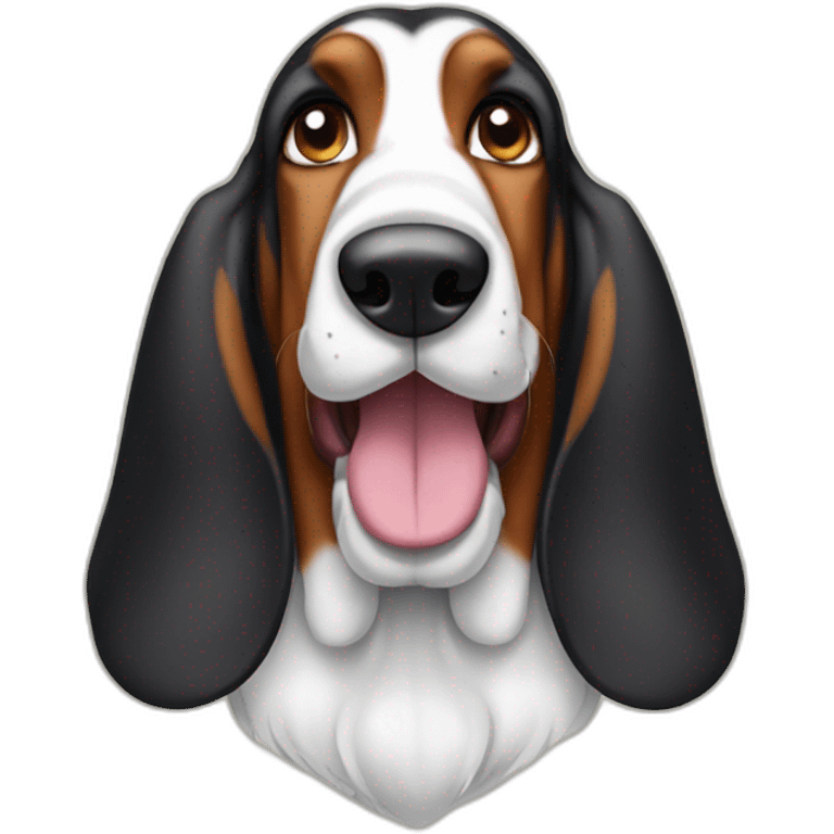 Tri color Basset hound emoji