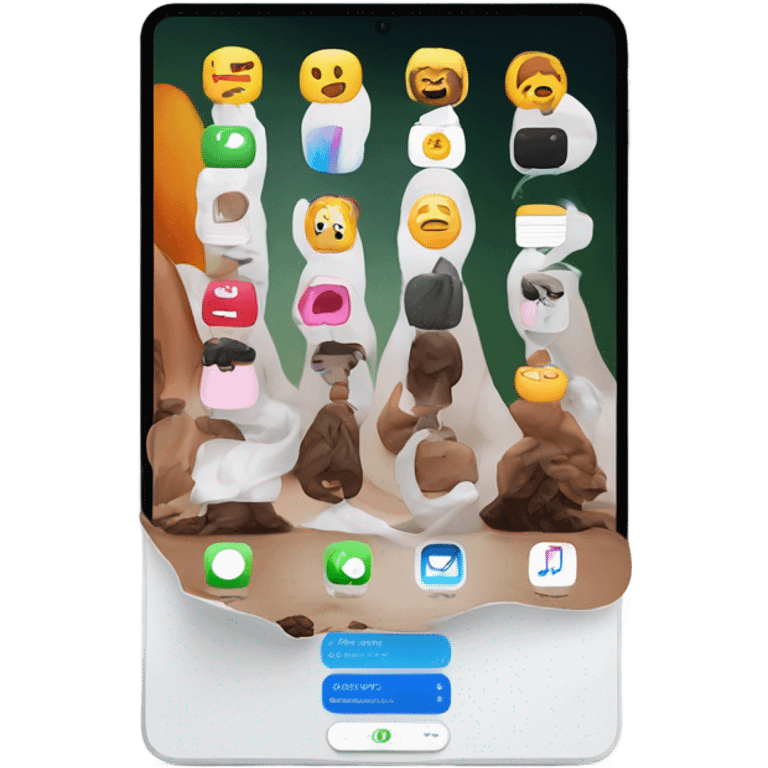 iPad Pro with iOS 18 emoji