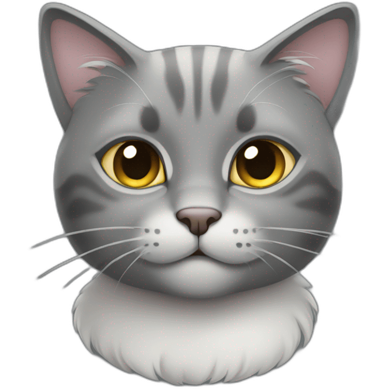 Light and dark grey cat emoji