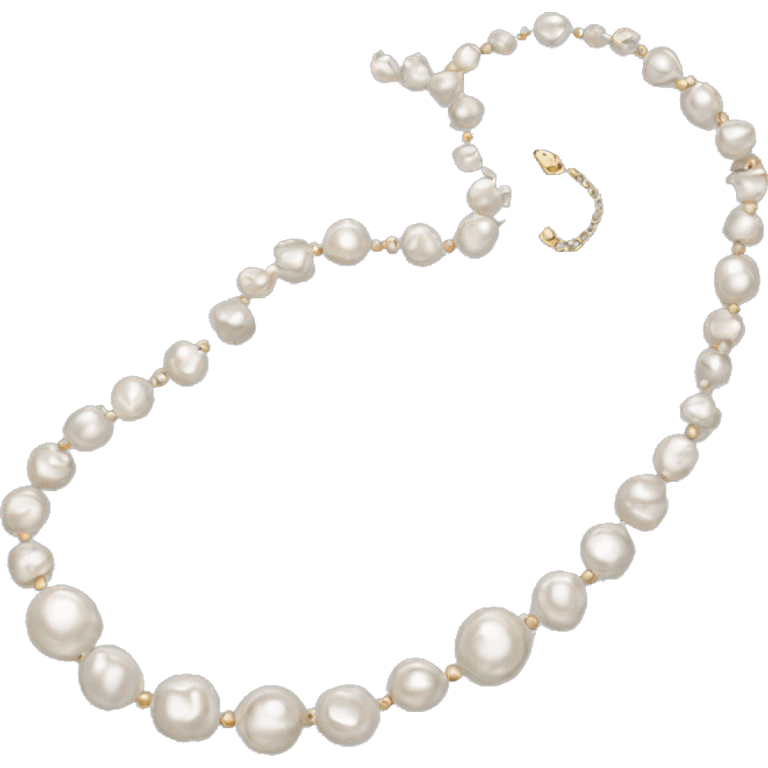 broken pearls necklace emoji