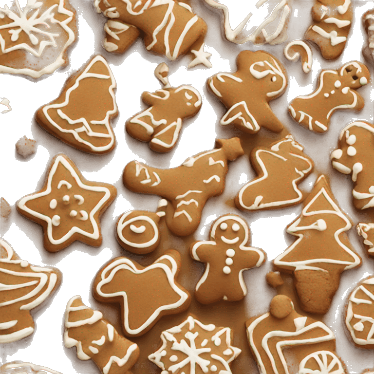 aesthetic Christmas gingerbread emoji