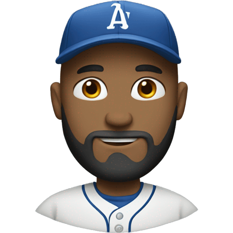 bald man with beard with baseball hat emoji