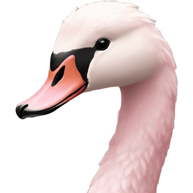 pastel pink swan emoji