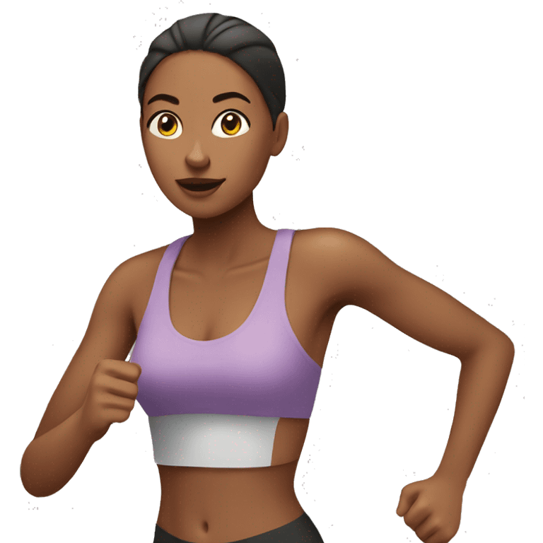 Girl out jogging  emoji