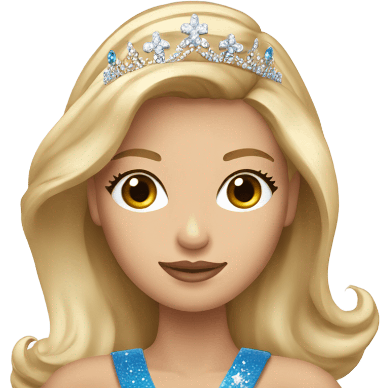 Miss Universe from Europe with medium blonde hair emoji