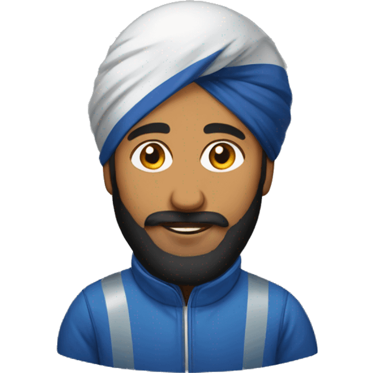 Sikh man wearing reflective jacket emoji