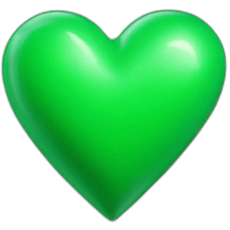 green 3D heart emoji