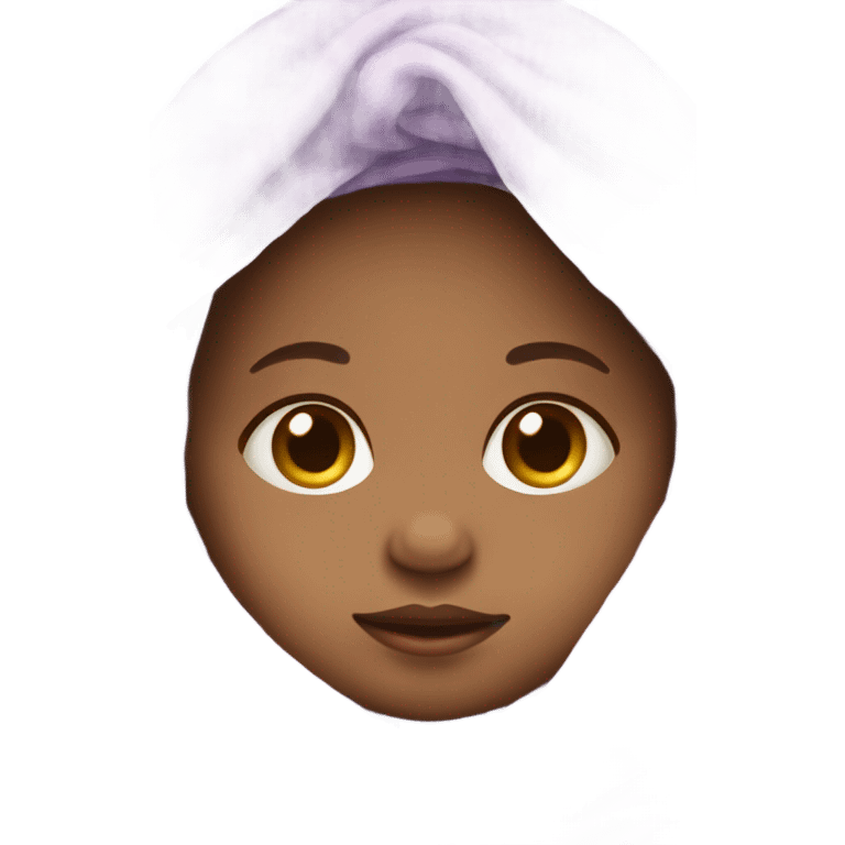 Baby girl wrapped in purple swaddle emoji