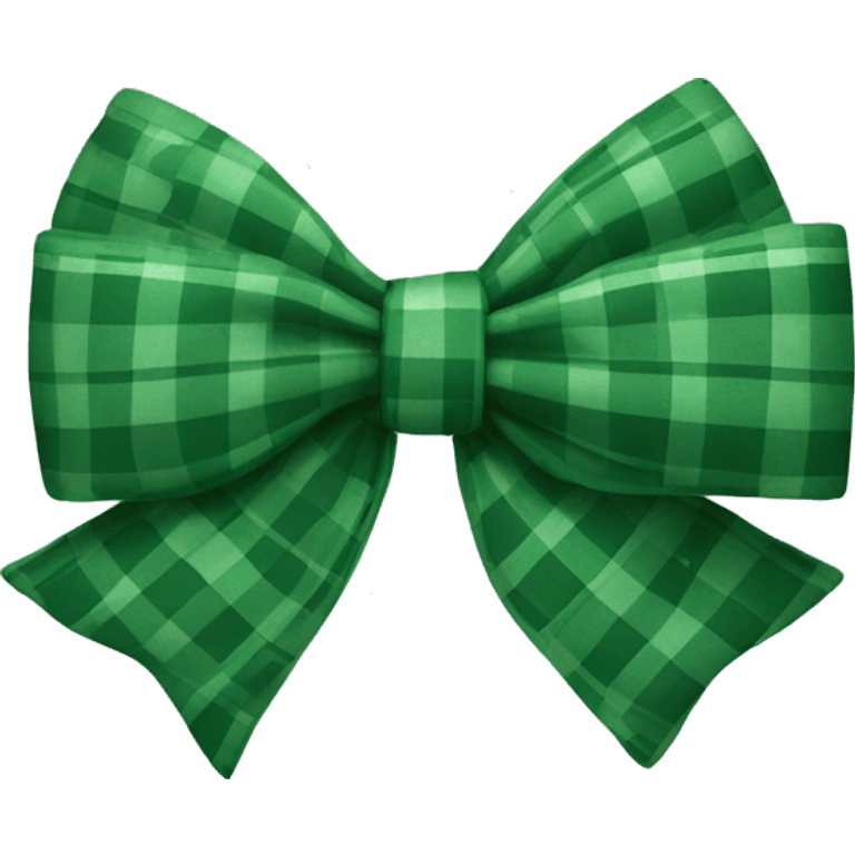 green sky plaid bow emoji