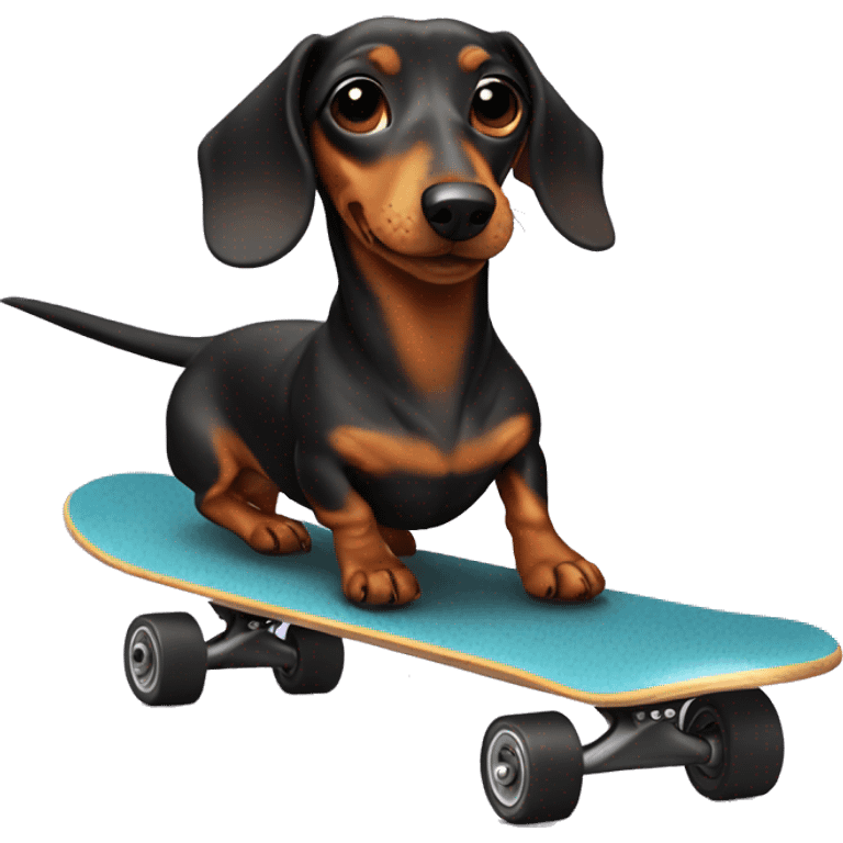 dachshund on a skateboard  emoji