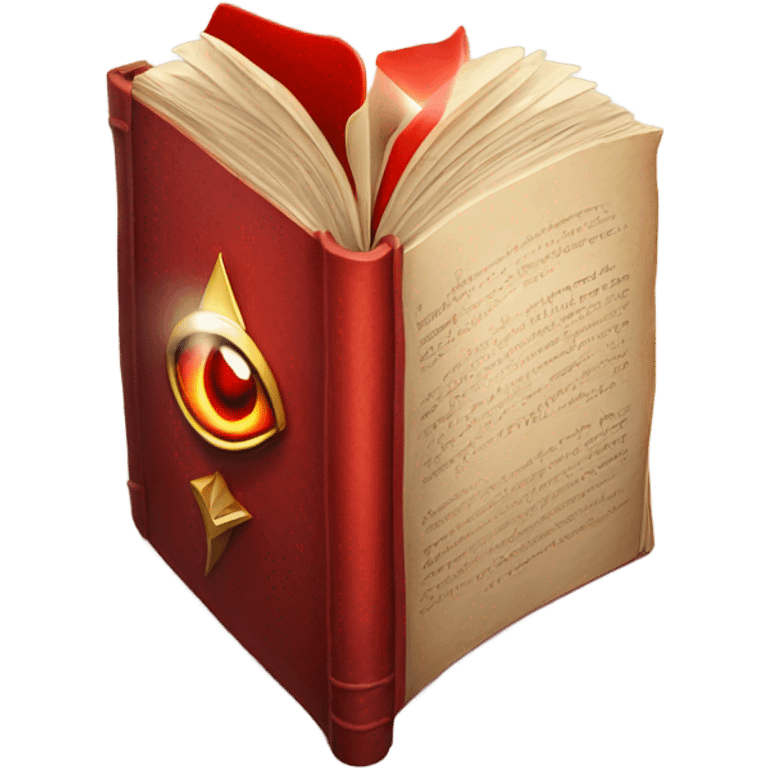 red magical book eye symbol in middle emoji