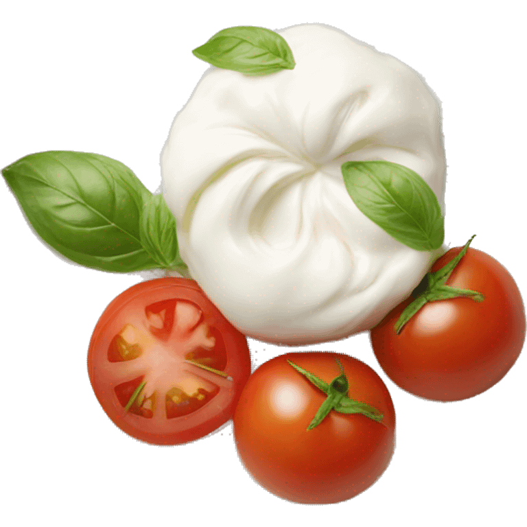 burrata with two tomatoes emoji