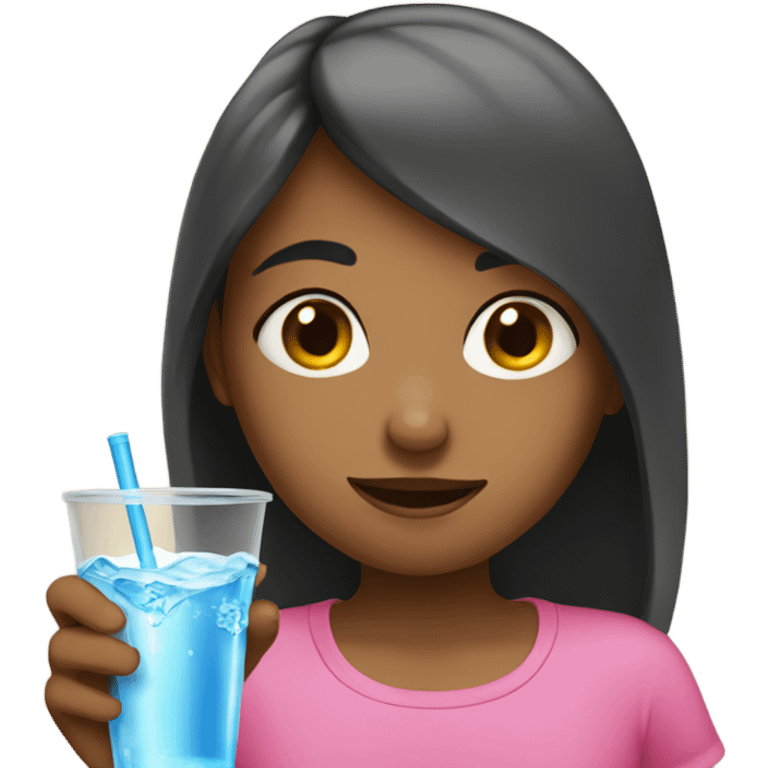 Girl drink water  emoji