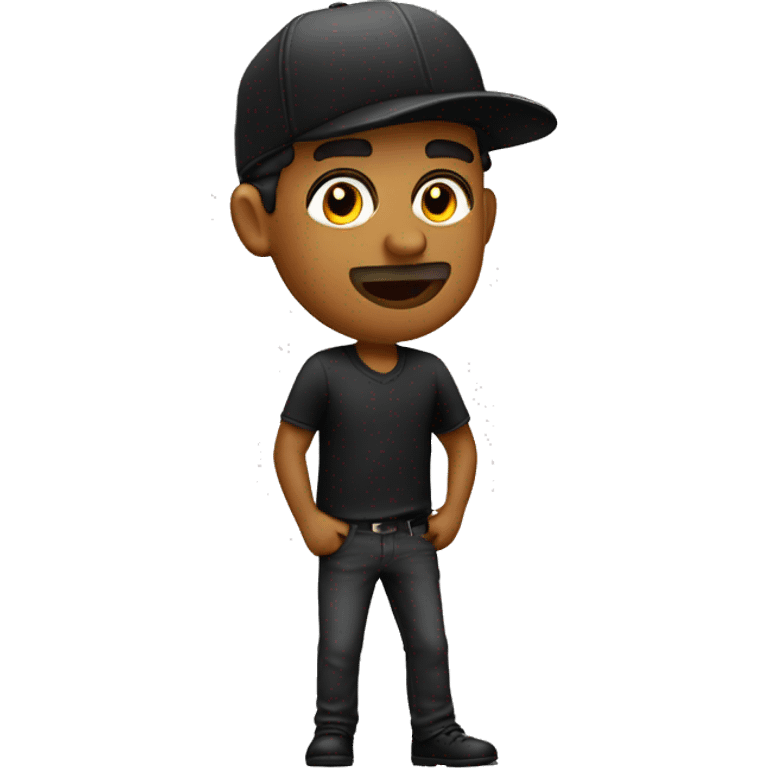 Hombre con gorra negra  emoji