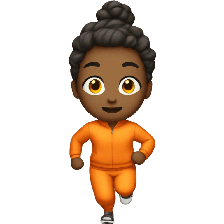 running orange outfit emoji