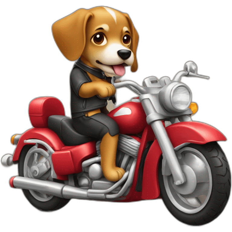 Perro en motosicleta emoji