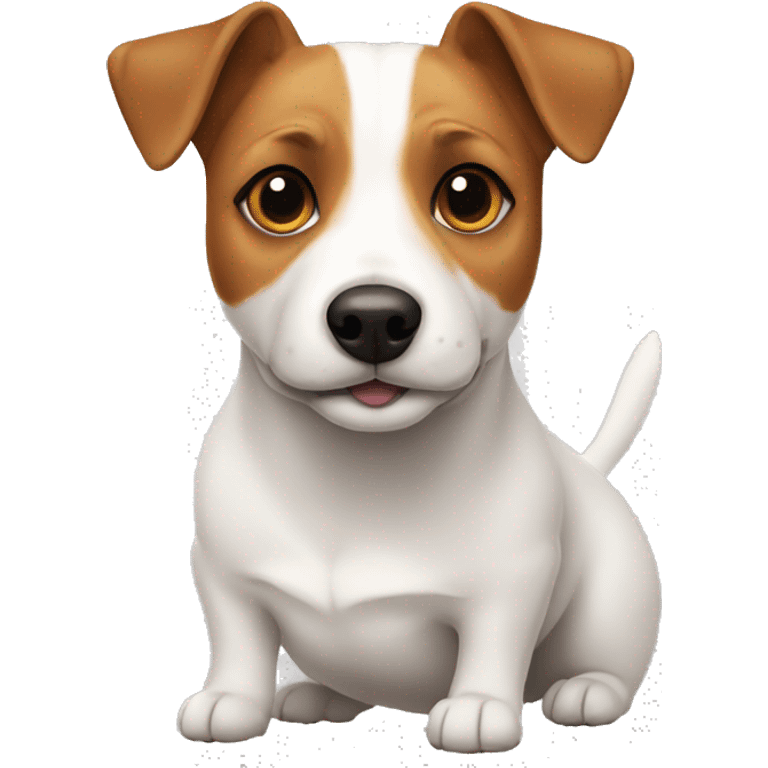 fat dog Jack Russell Terrier full body emoji