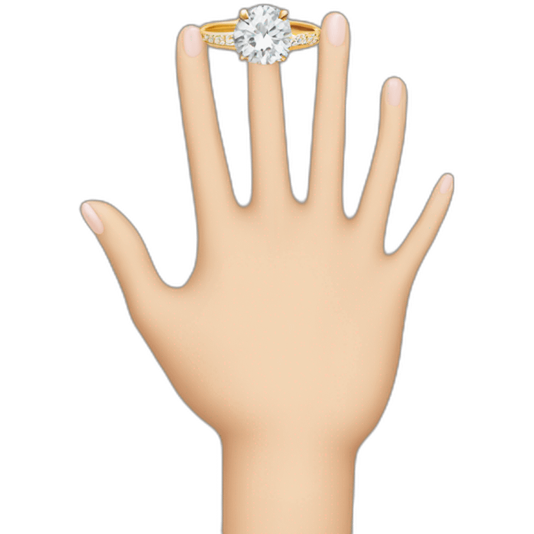 Hand with engagement ring emoji