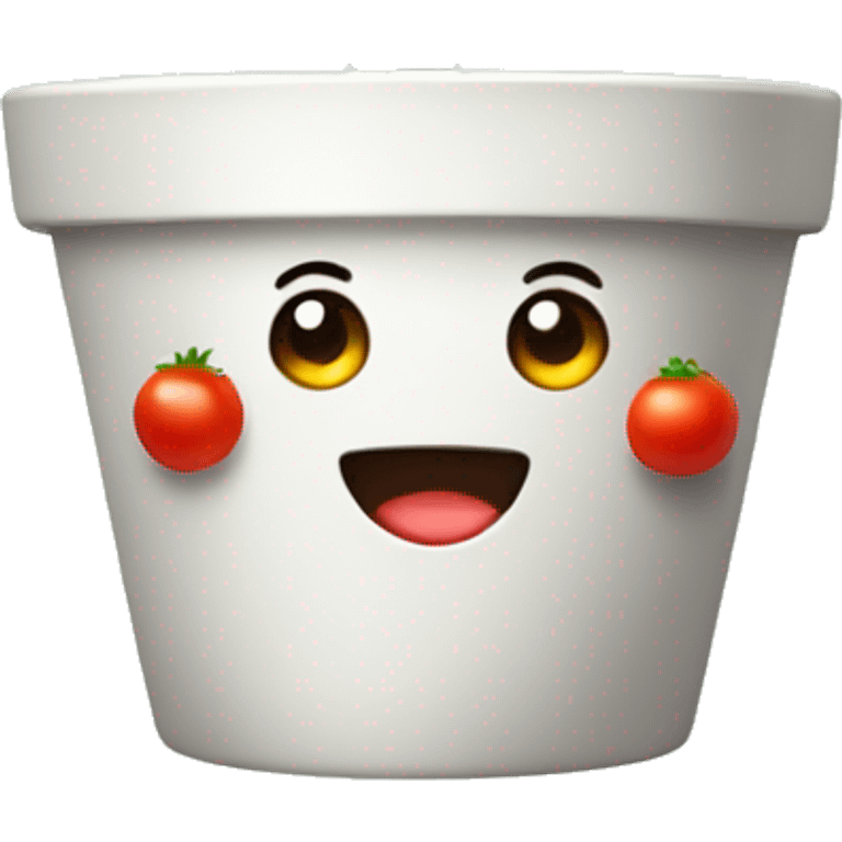 cute tomato plant in a pot emoji