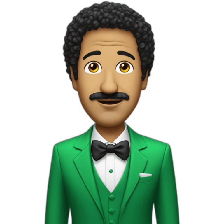 Cheb khaled in a green suit emoji