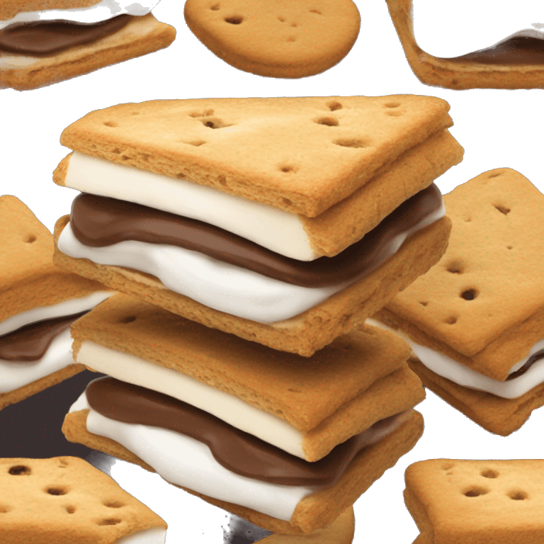 Realistic smores cookie sandwich isolated  emoji