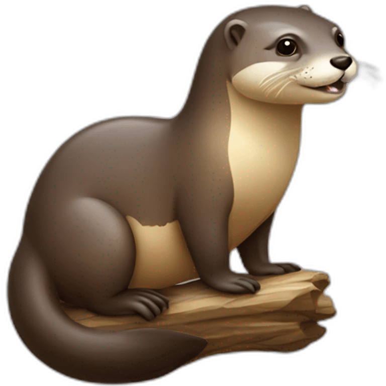 Loutre sur cheval  emoji