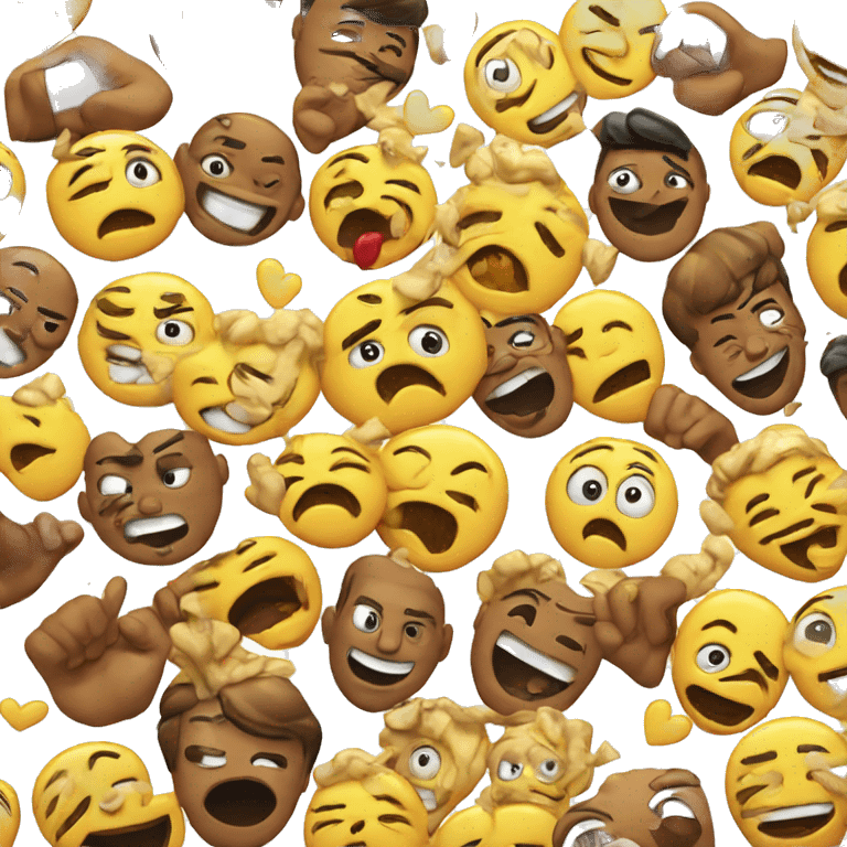 Emojies qui vomit des coeur emoji