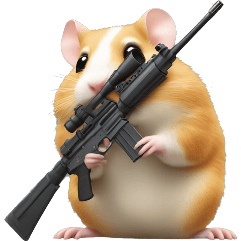 hamster ith a rifle emoji