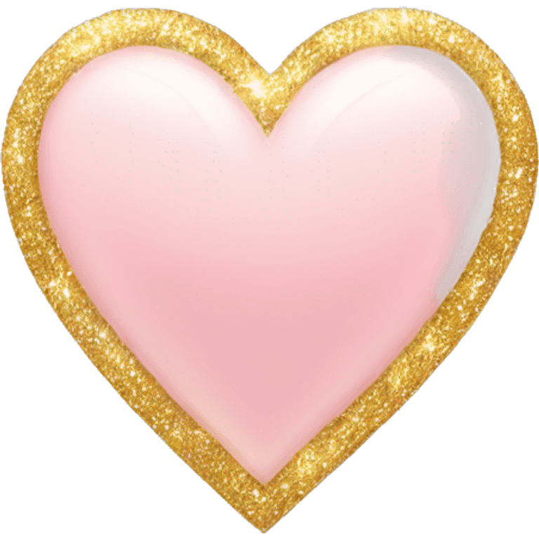 Light pink heart with gold sparkles emoji