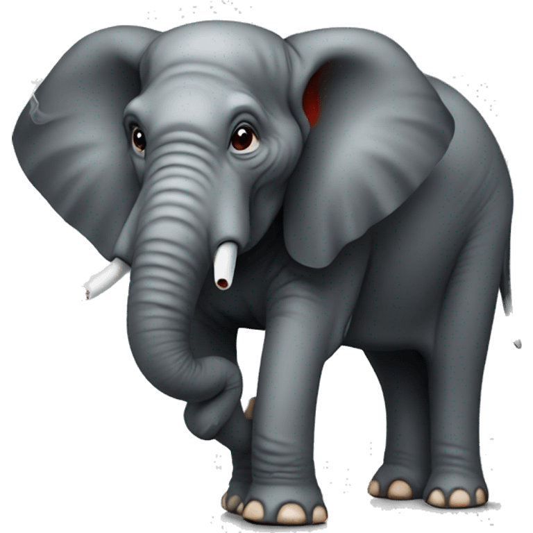 smoking elephant emoji