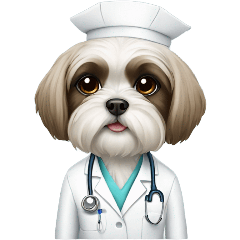 Shih Tzu girl doctor emoji