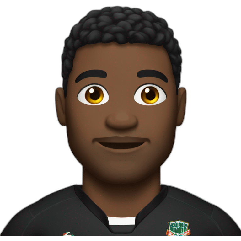 All black rugby player emoji