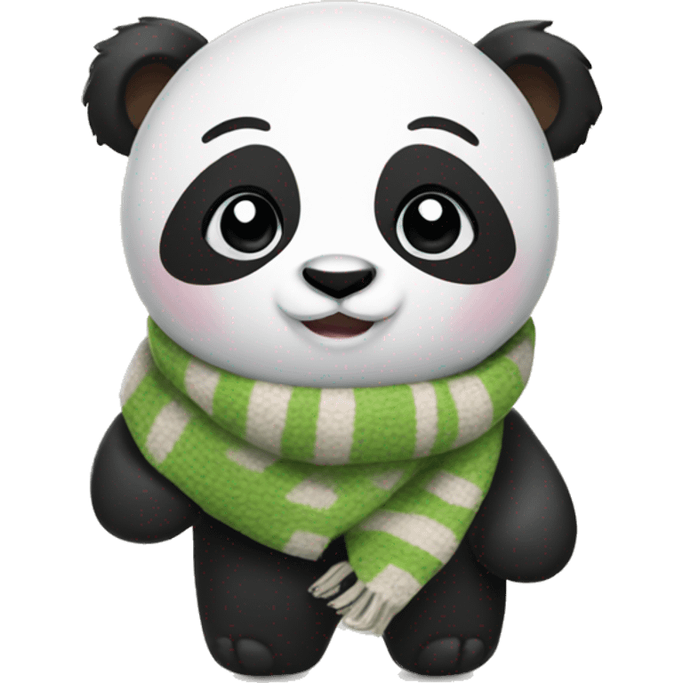 Panda wearing a scarf emoji