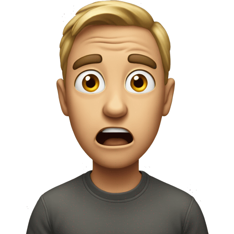 Shocked about the news emoji