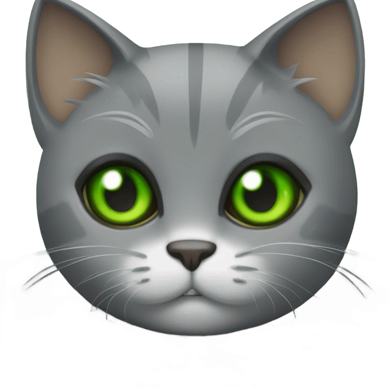 Grey cat with green eyes and Batman costume emoji