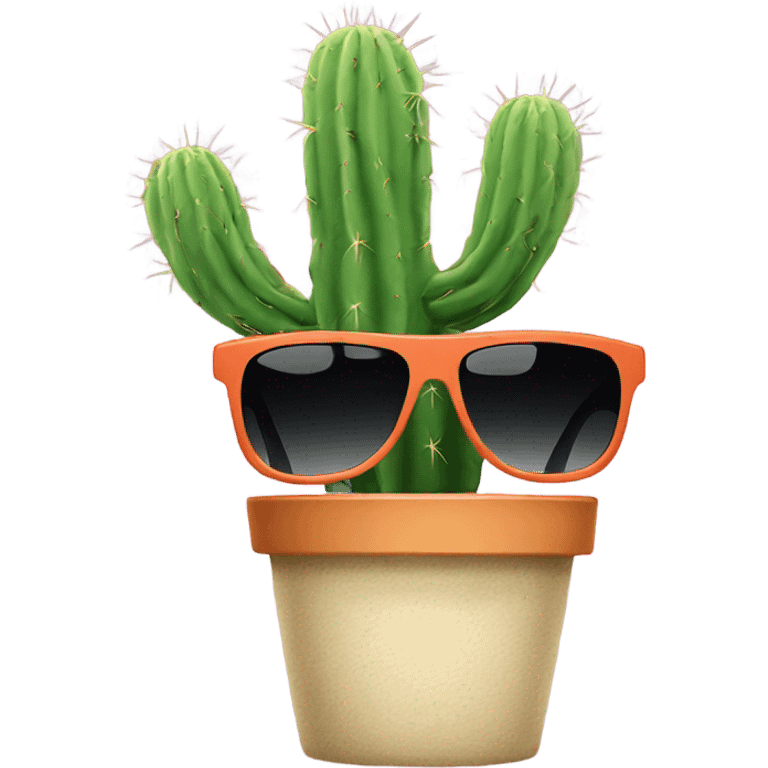 A cactus with sunglasses emoji