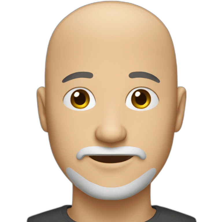 bald guy,-white-goatee emoji