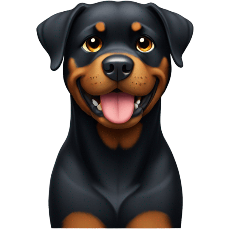 Rottweiler winking  emoji