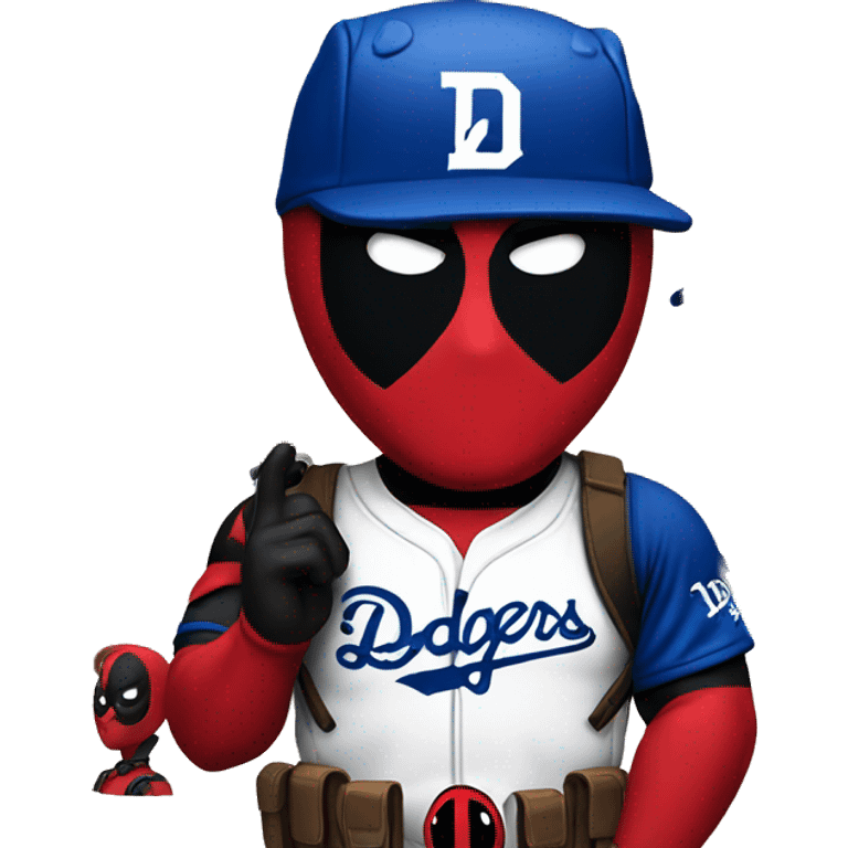 Deadpool wearing a dodgers uniform emoji