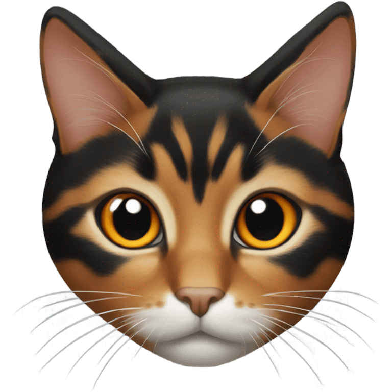 black and orange cat with white belly emoji