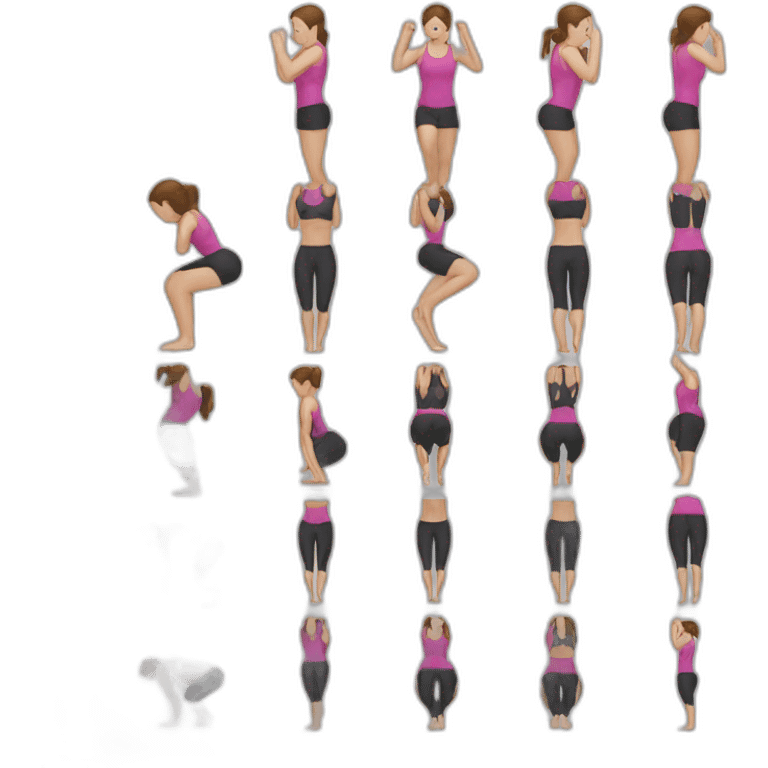 woman burpees emoji