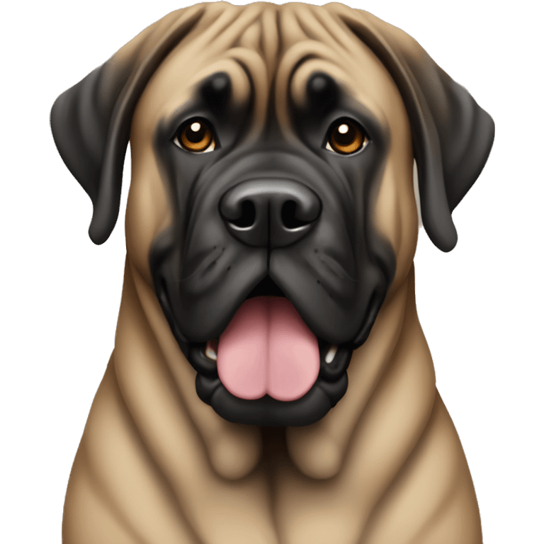 English mastiff, black face, tan brindle emoji