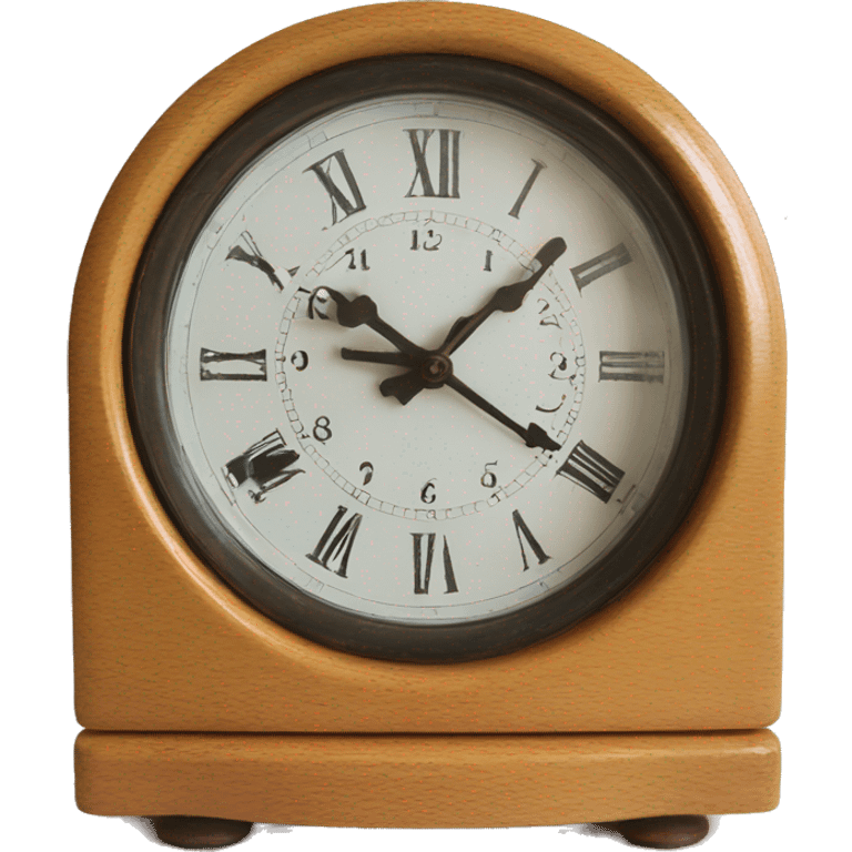 Vintage wooden table top clock fancy  emoji