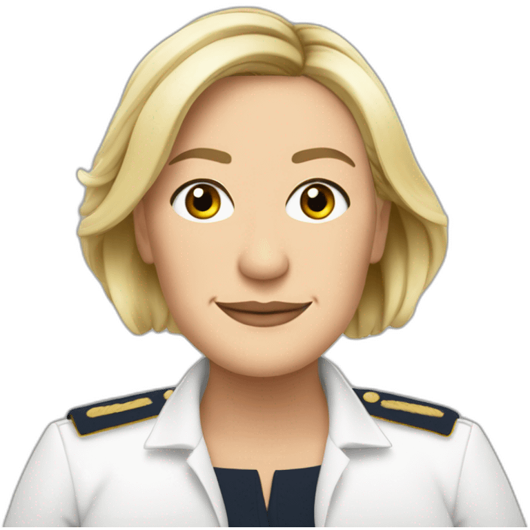 Marine le Pen avec comme couleur de peau noir emoji