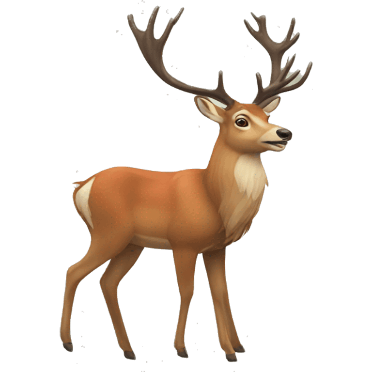 Red deer in tv emoji