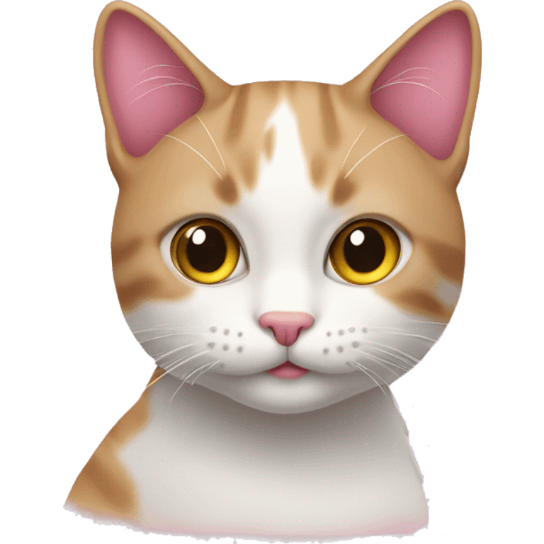 Un gato rosa emoji