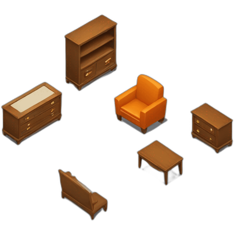 furniture isometric view emoji