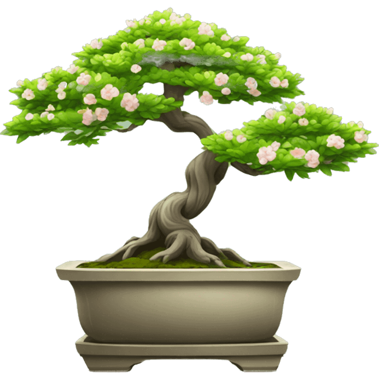 Bonsai blossoming tree emoji