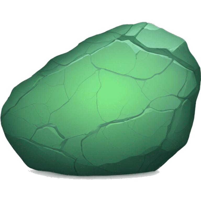 rock with green cracks emoji